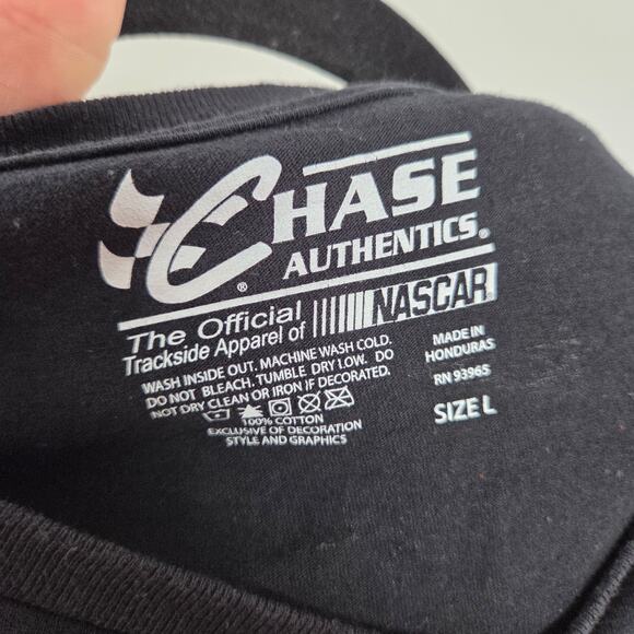 Chase Authentics Greg Biffle #16 NASCAR Racing Mens SZ L T-shirt Black - Picture 7 of 7